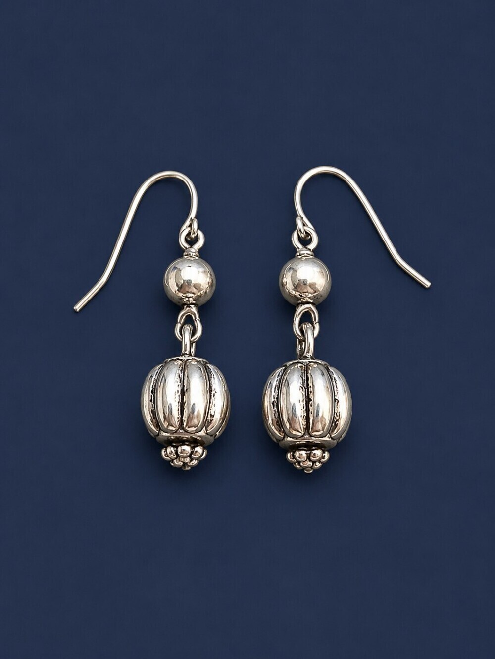 3/$30 HANDMADE Silvertone Beaded Dangle Drop Hook Bridal Earrings